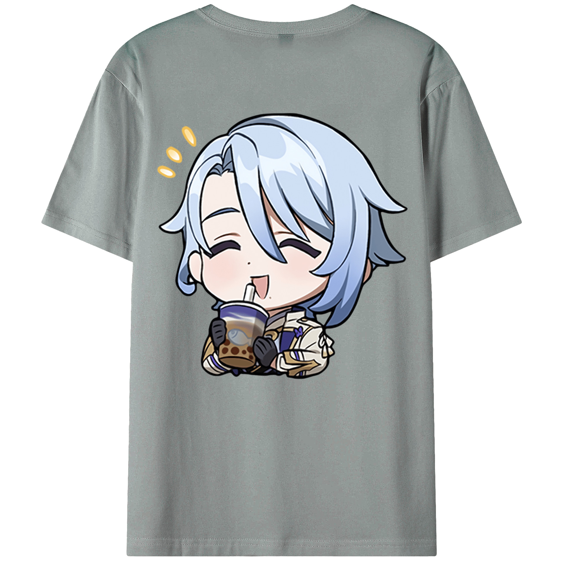 げんし神 神里綾人 かみさとあやと genshin Kamisato Ayato 綿100％ メンズ半袖Tシャツ（バックプリント） 通気性